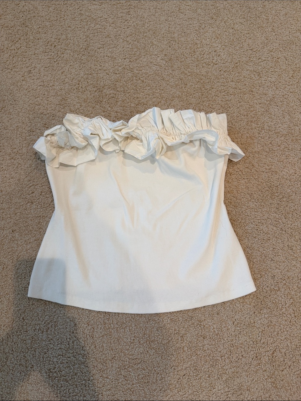 Maeve Ruffled tube top White Women's Top